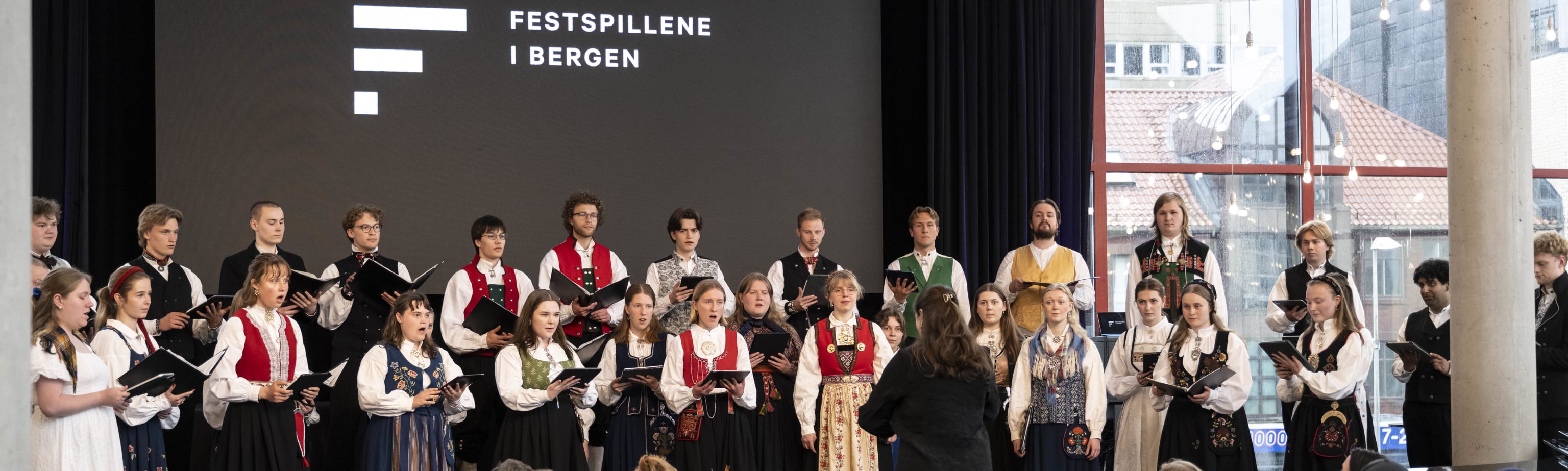 Bergen barnekorfestivals avslutningskonsert i Spissen 2025. Foto: Thor Brødreskift