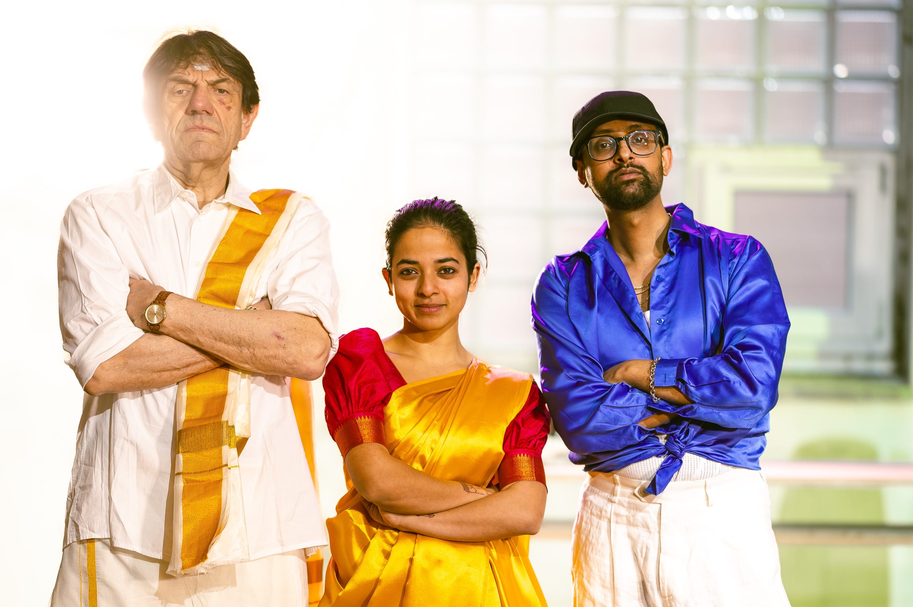 Helge Jordal, Nichola Goutami Stephen og Godfrey Manoharan. Foto: Mara vision