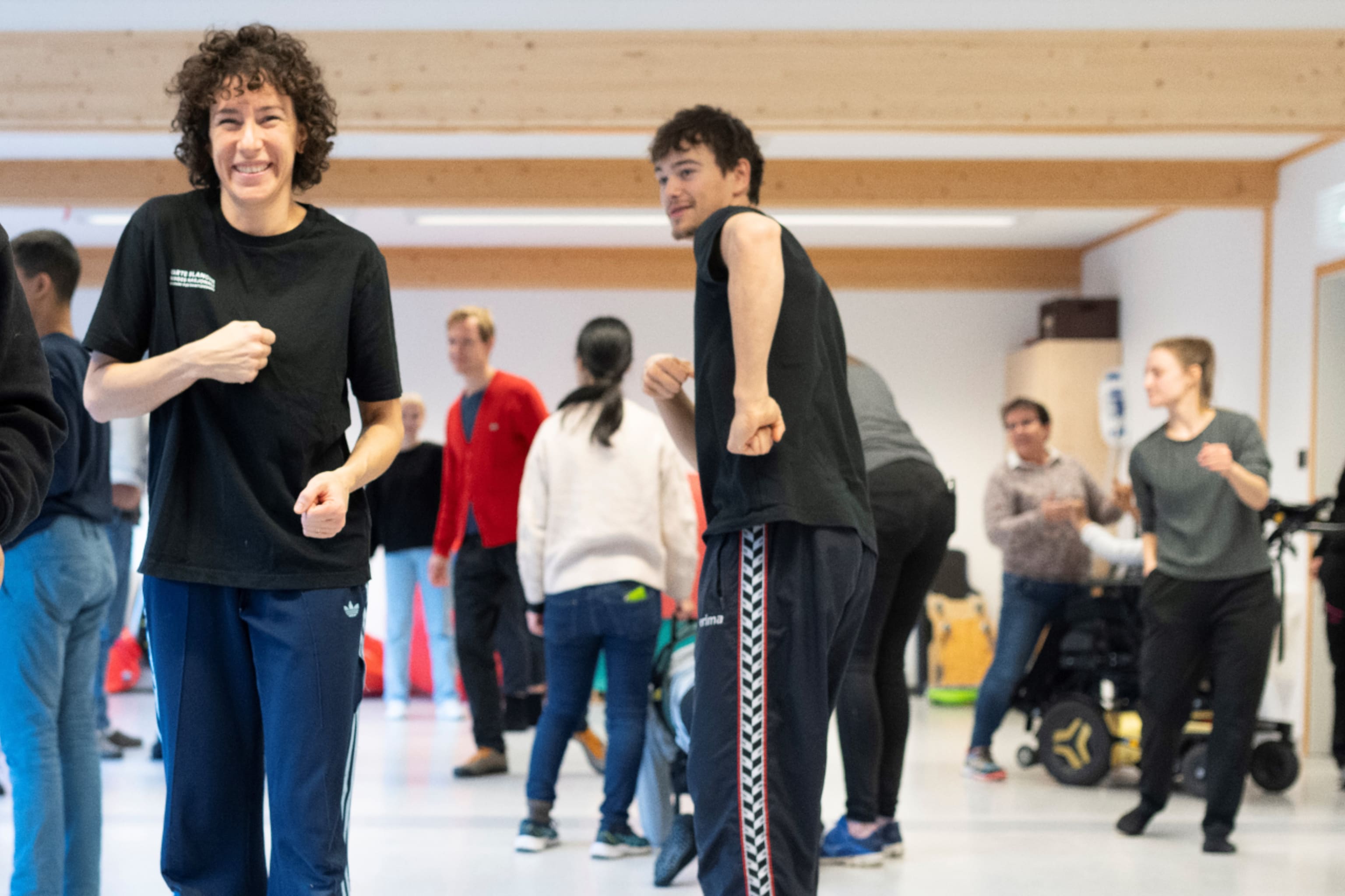 Festspillkollektivet Visited Christiegården And Tveiterås Skole In The Autumn Of 2021, Where Dancers From Carte Blanche Held Workshops For And With Users, Pupils And Staff. An Enjoyable Experience For All. Picture From The Workshop At Christiegården. Photo: Thor Brødreskift