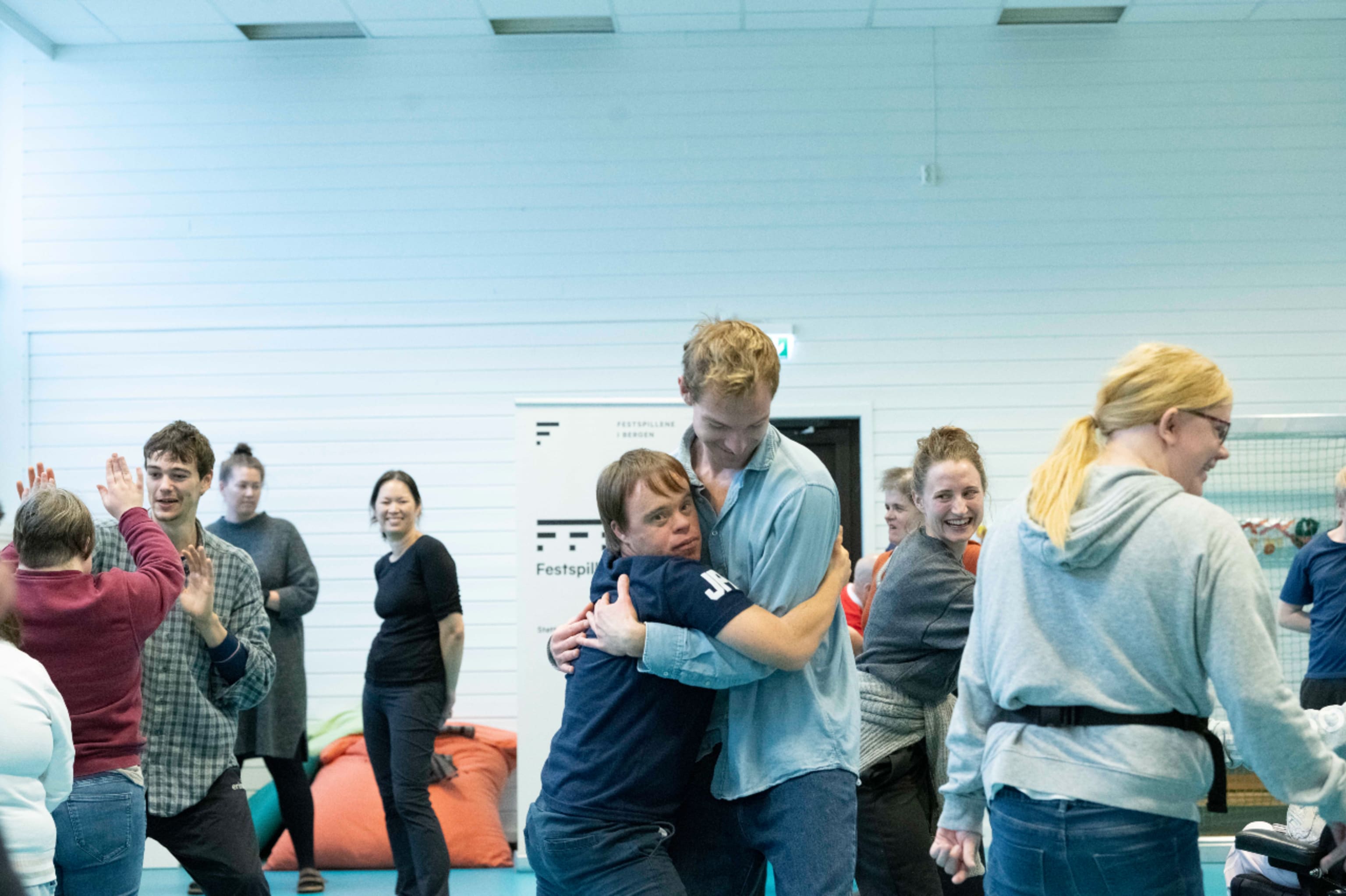 Festspillkollektivet Visited Christiegården And Tveiterås Skolein The Autumn Of 2021, Where Dancers From Carte Blanche Held Workshops For And With Users, Pupils And Staff. An Enjoyable Experience For All. Picture From The Workshop At Christiegården. Photo: Thor Brødreskift