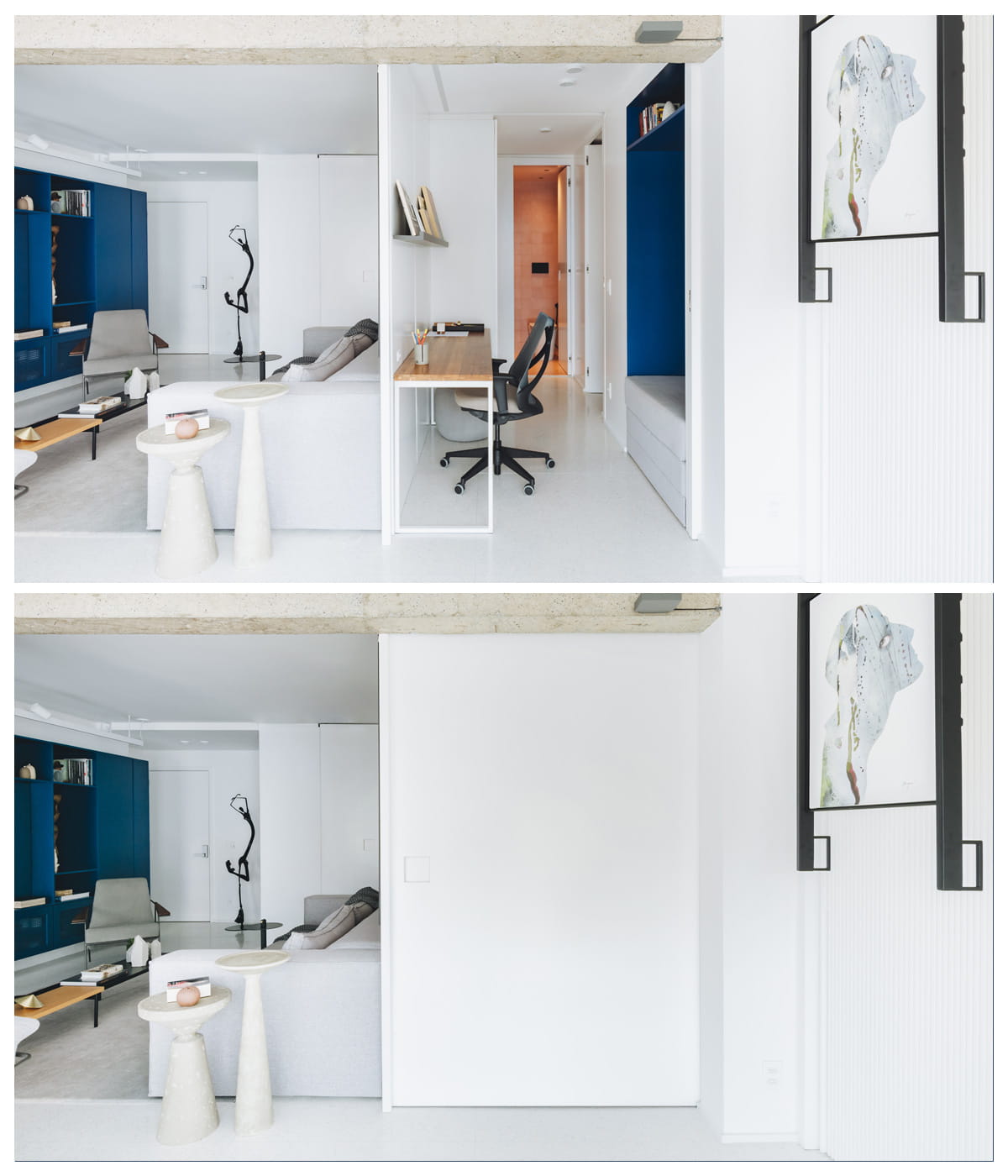 Rawi incorpora arte, arquitetura e marcenaria em apartamento em SP / Fotografia Juliana Deeke