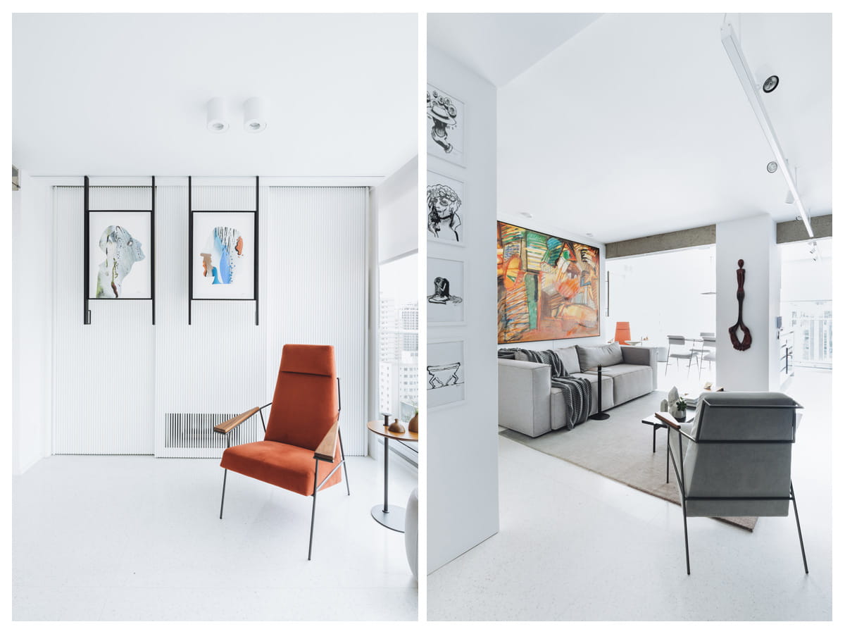 Rawi incorpora arte, arquitetura e marcenaria em apartamento em SP / Fotografia Juliana Deeke
