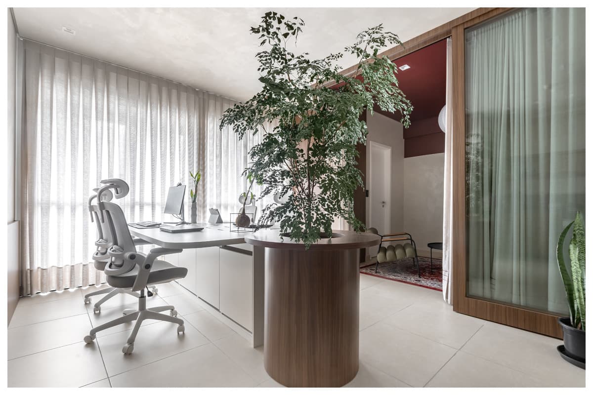 Projeto para escritório com atmosfera residencial