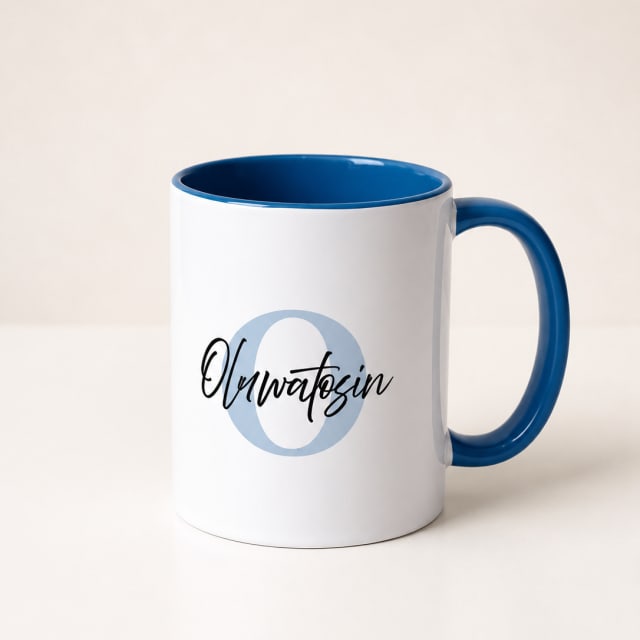 Colour Initial & Name Mug