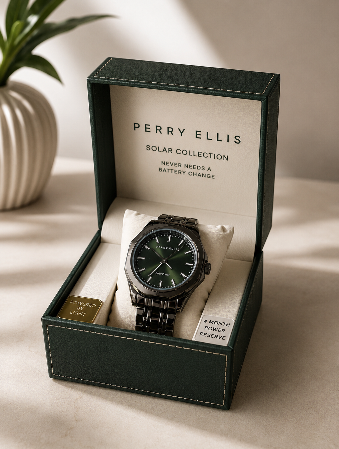 Perry Ellis Solar Collection Men’s Stainless Steel Watch
