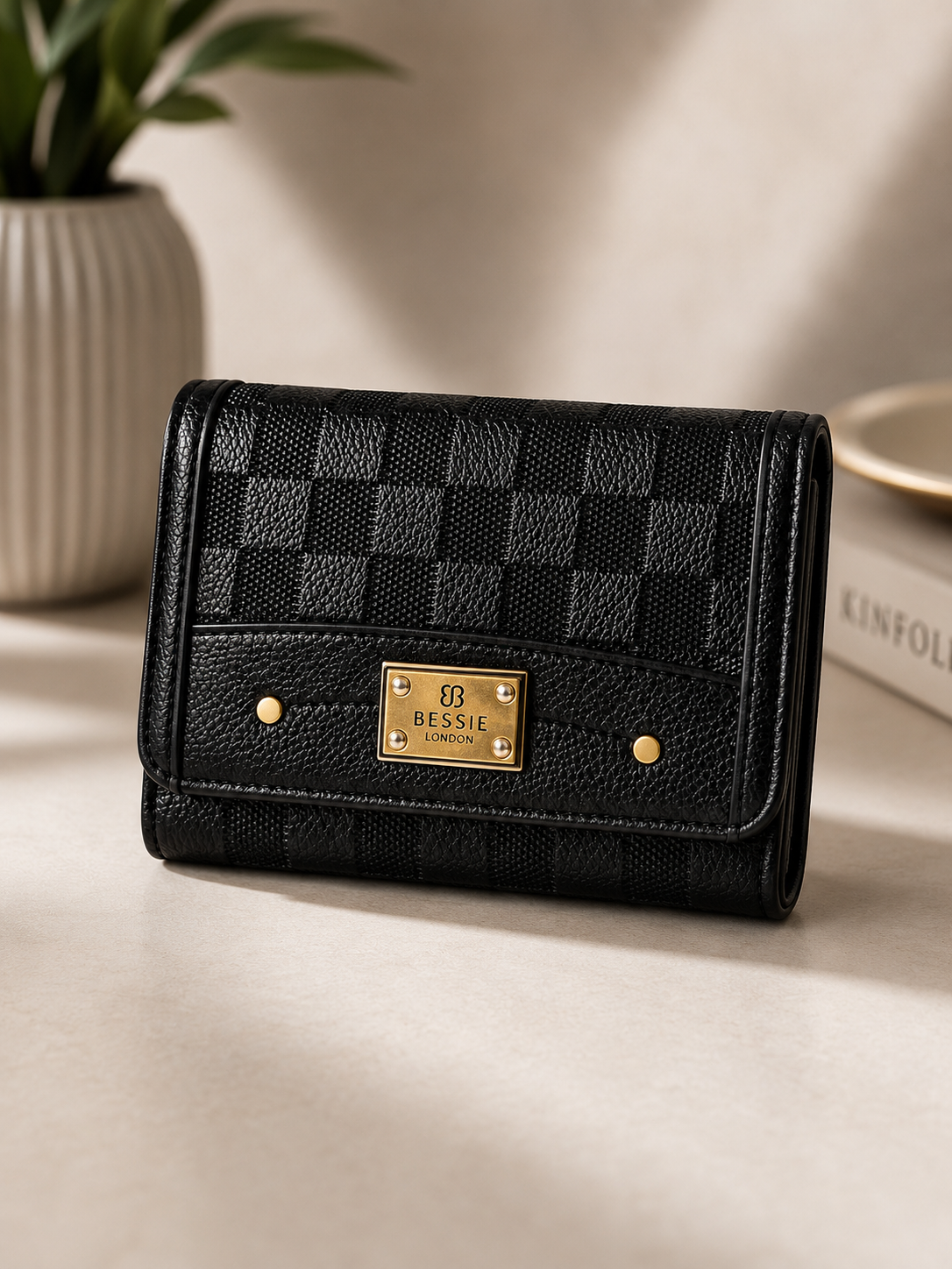 Bessie London Textured Faux Leather Wallet