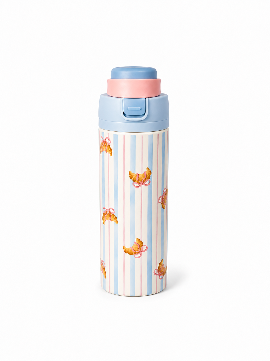 Pastel Croissant Travel Tumbler