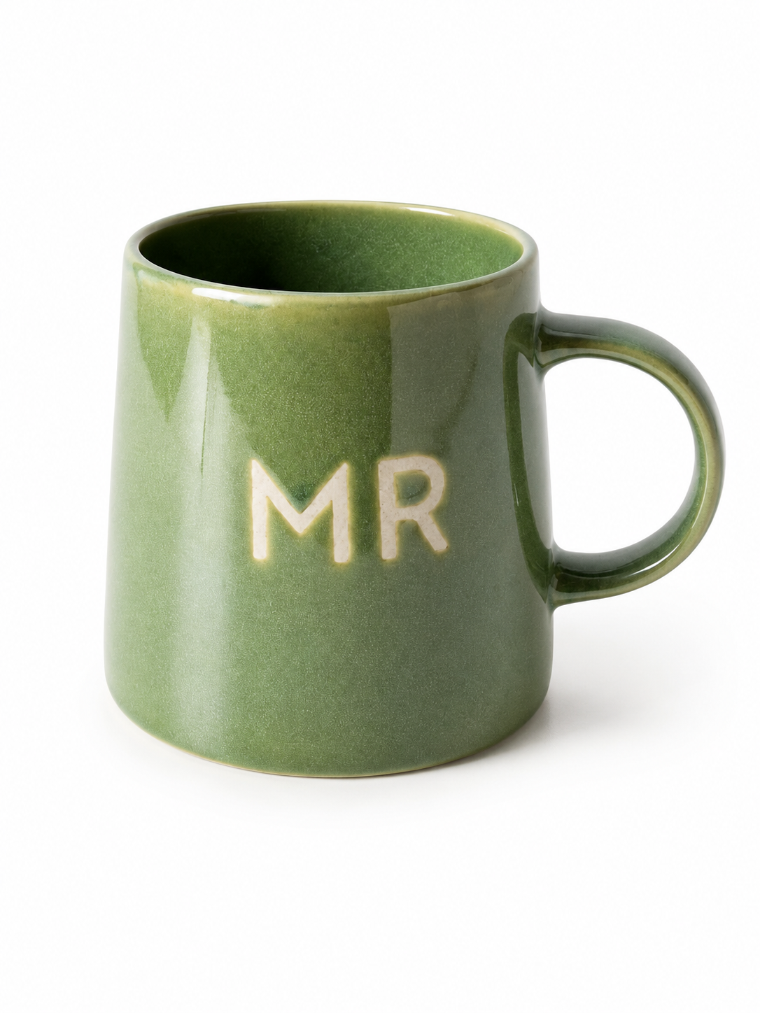 Glossy Green “Mr” Ceramic Mug