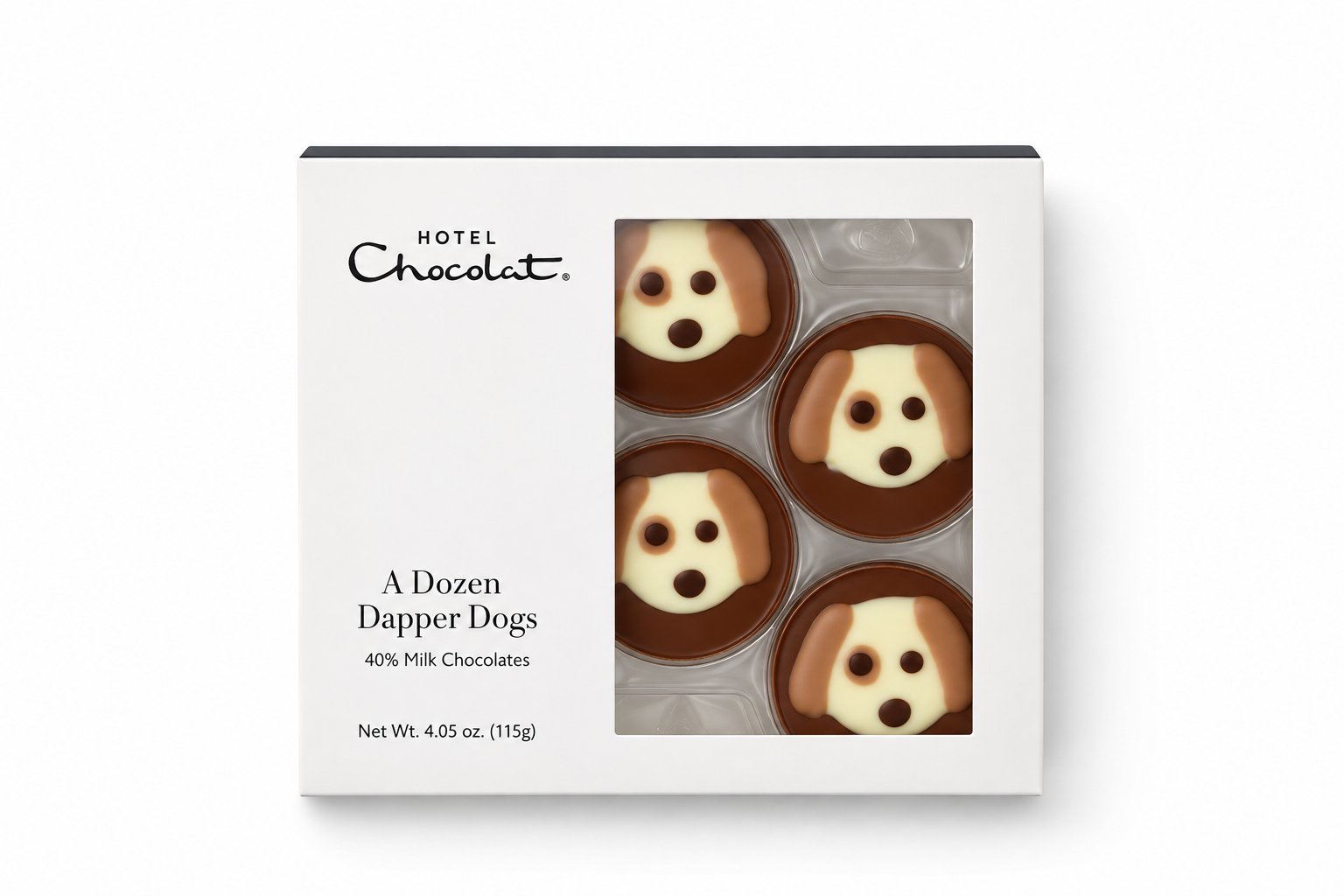 A Dozen Chocolate Dapper Dogs