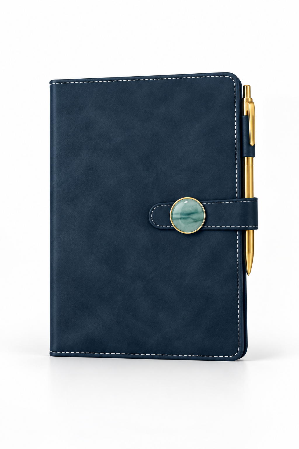Navy Blue Marble Accent Journal