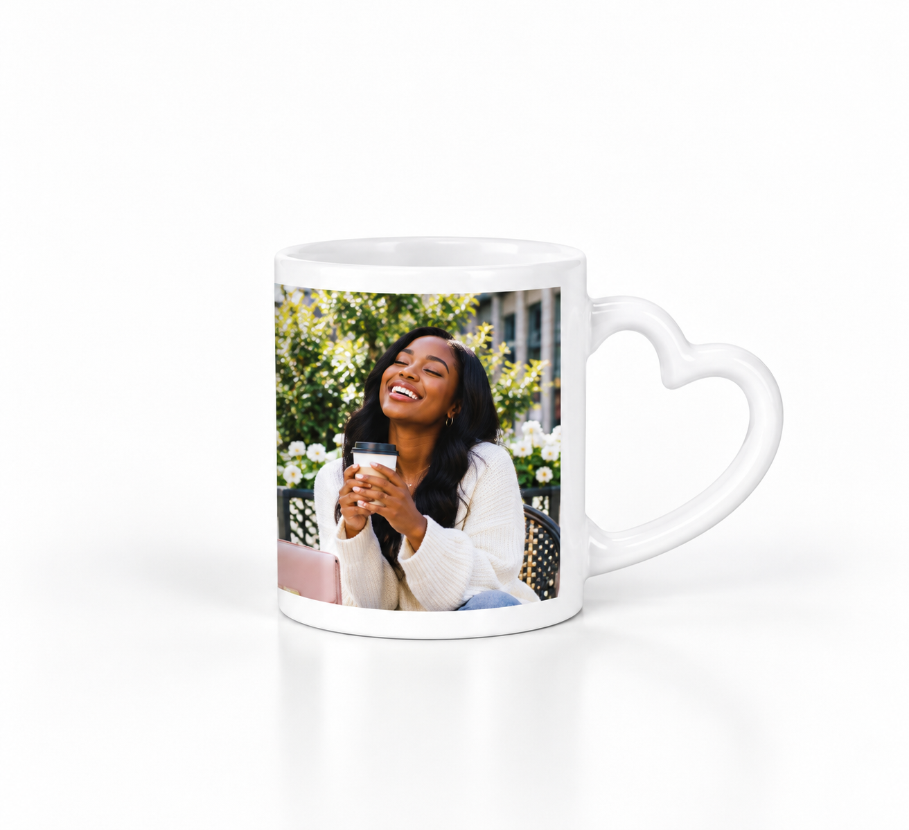 Heart Handle Photo Mug