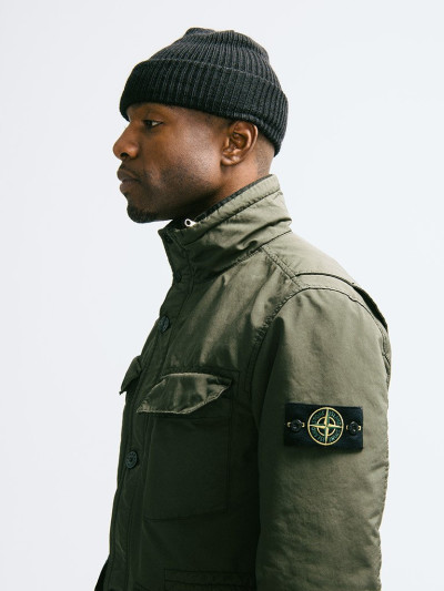 STONE 22SS フィールドジャケット STONE ISLAND Seersucker-TC Jacket 'Black' 721544229-V0029