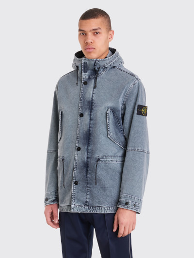 Very Goods | Stone Island - Foam Resin Denim Jacket Indigo | TRÈS BIEN