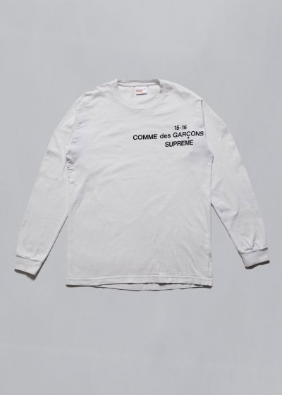 supreme COMME des GARÇONS コラボ Tシャツ　　白 Supreme × COMME des GARCONS SHIRT 2018AW コラボアイテムが9月15日
