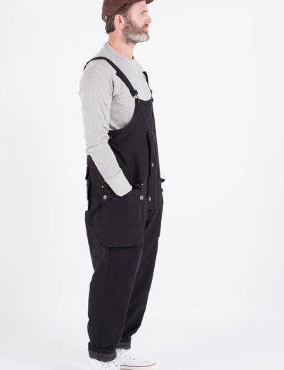 Very Goods | Lybro Dark Black Navy Naval Dungaree by Nigel Cabourn