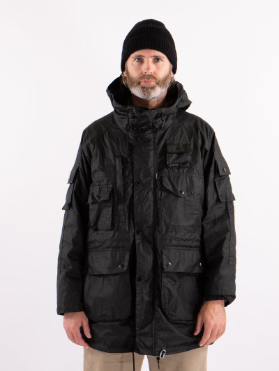 Very Goods | Black Zip Parka by Engineered Garments x Barbour 