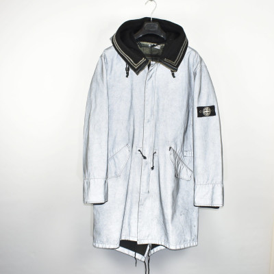 Very Goods | Stone Island Antiqued Reflective fishtail parka