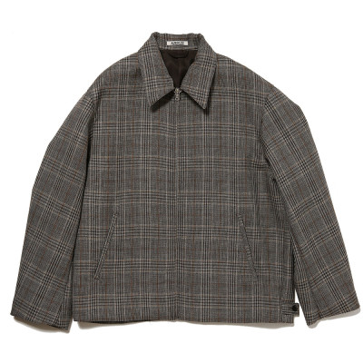 【AURALEE】DOUBLE FACE CHECK ZIP BLOUSON