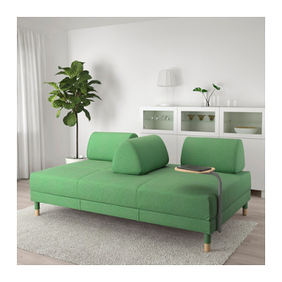 Very Goods FLOTTEBO Sleeper sofa with side table Lysed green IKEA