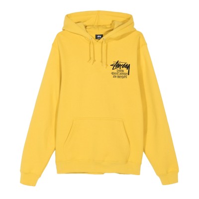 Stussy sweat 黄色　ステューシー stussy ステューシー ストックロゴ センタープリント イエロー