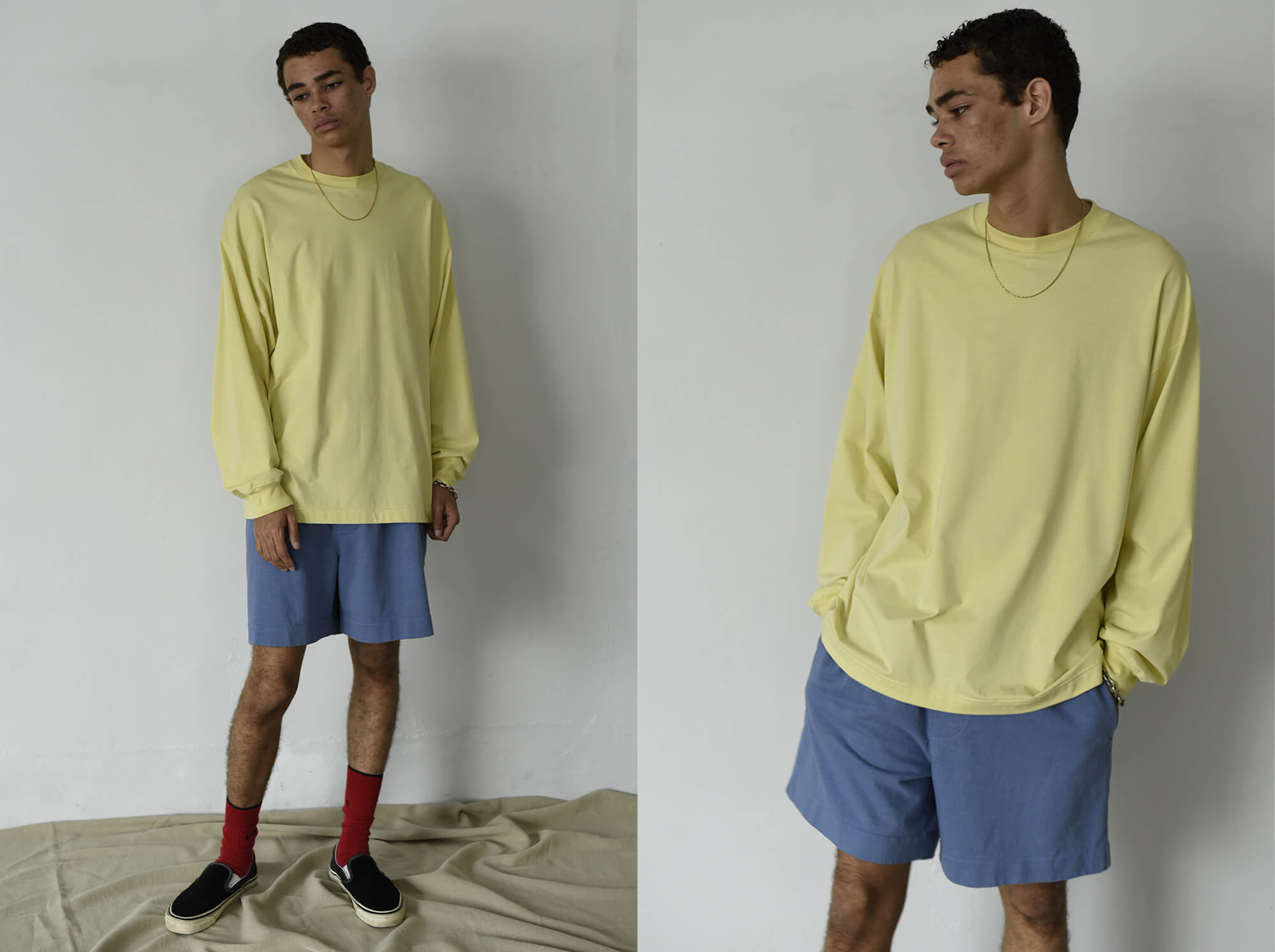 unfil (アンフィル) vintage cotton fleece cropped sweatshirt