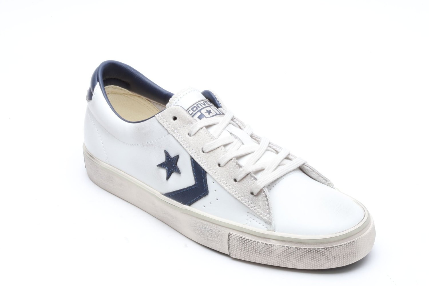 Very Goods | Amazon.com: CONVERSE Pro Leather Vulc Ox sneakers LEATHER WHITE  NAVY 148457C: Shoes