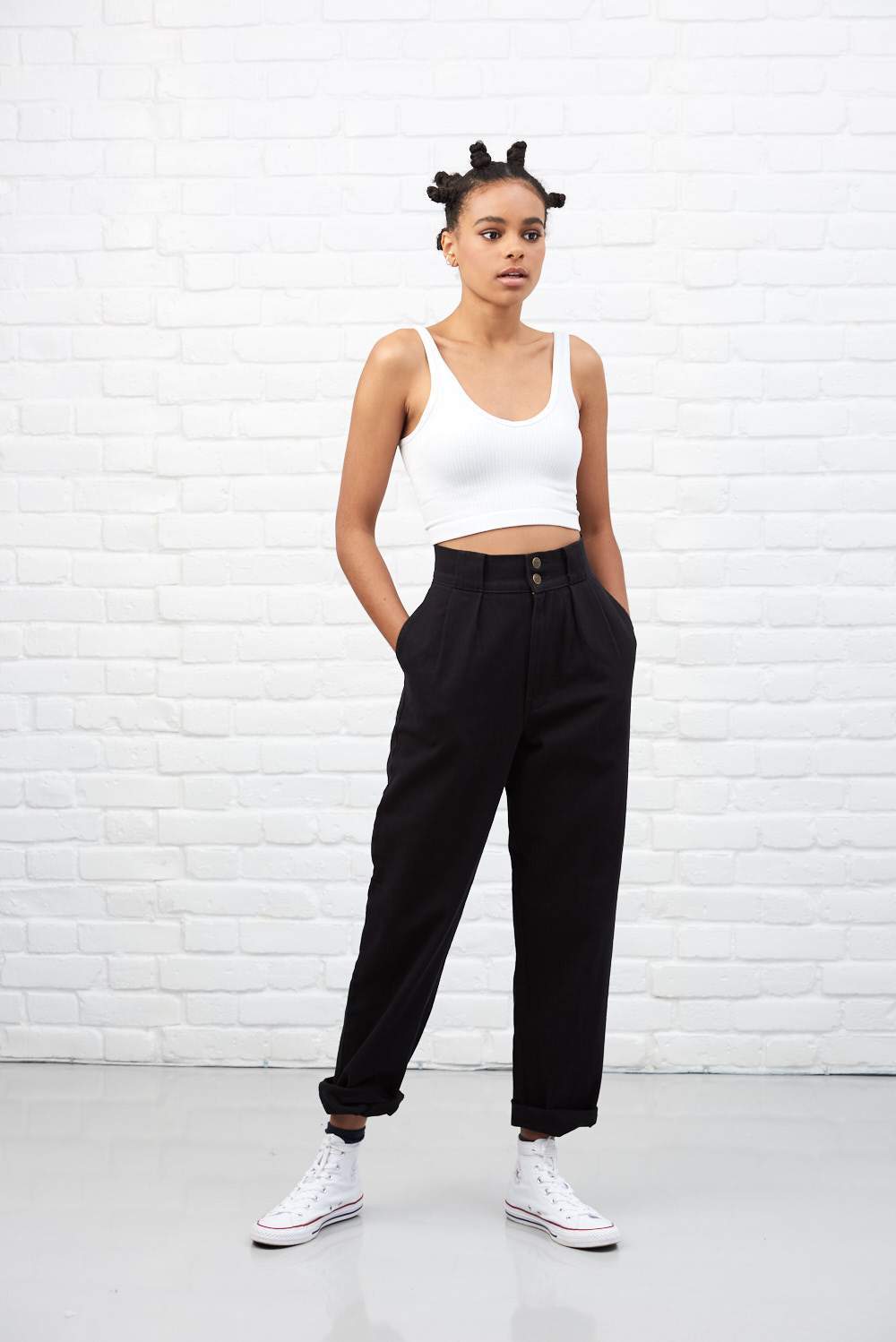 Very Goods | Lucy & Yak | 'Addison' High Waisted Organic Cotton Twill ...