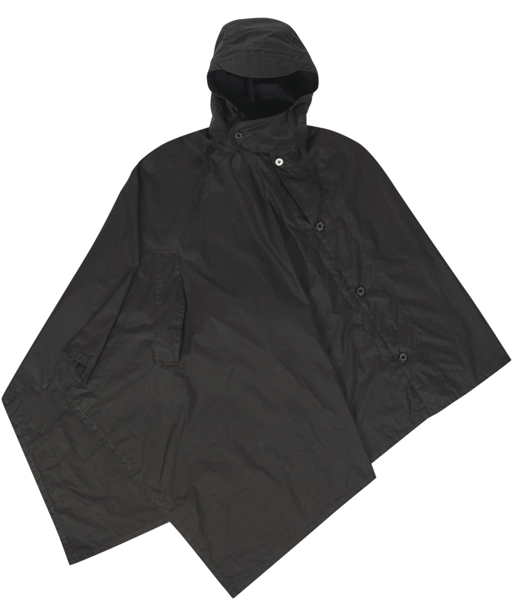 Very Goods | Barbour X Engineered Garments Wax Cape - Black | Philip ...