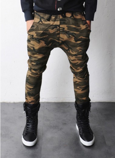 camo drop crotch pants