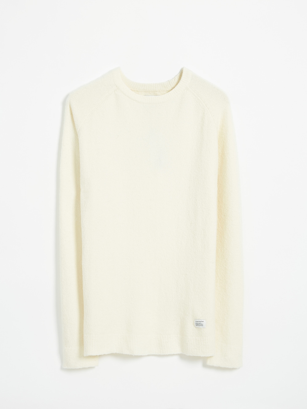 Very Goods Bouclé Crewneck Pullover White Frank And Oak