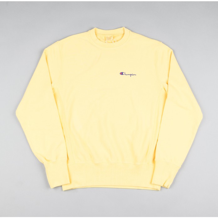 champion crewneck sweatshirt yellow