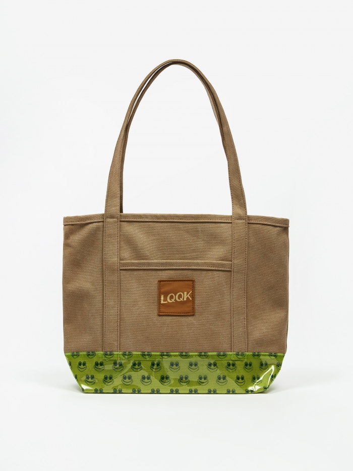 Very Goods | LQQK Studio Frog Man Tote Bag - Canvas/Vinyl