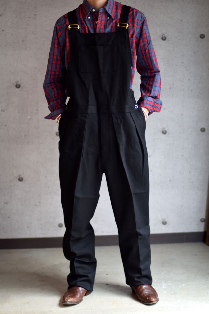 Very Goods | {NEAT COTTON KERSEY OVERALL BLACK ニート コットン