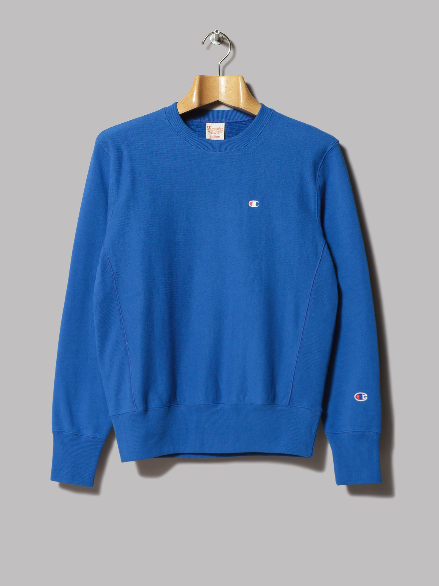 Very Goods | Champion Reverse Weave Crewneck Sweatshirt (Royal Blue ...