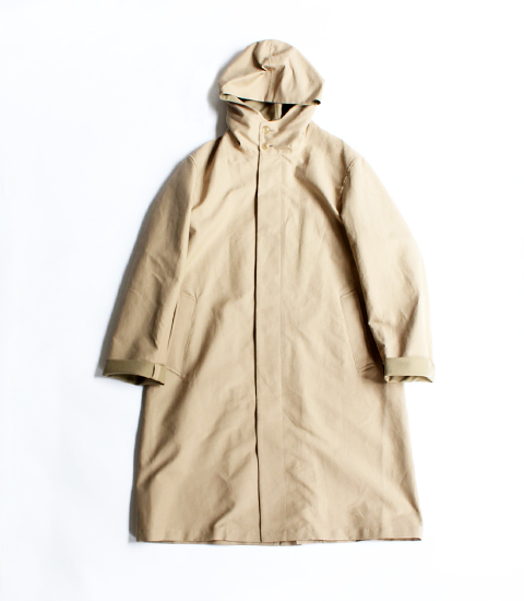 AURALEE FINX DOUBLE CLOTH HOODED COAT