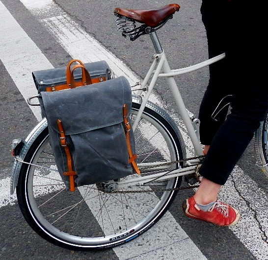 waxed canvas panniers