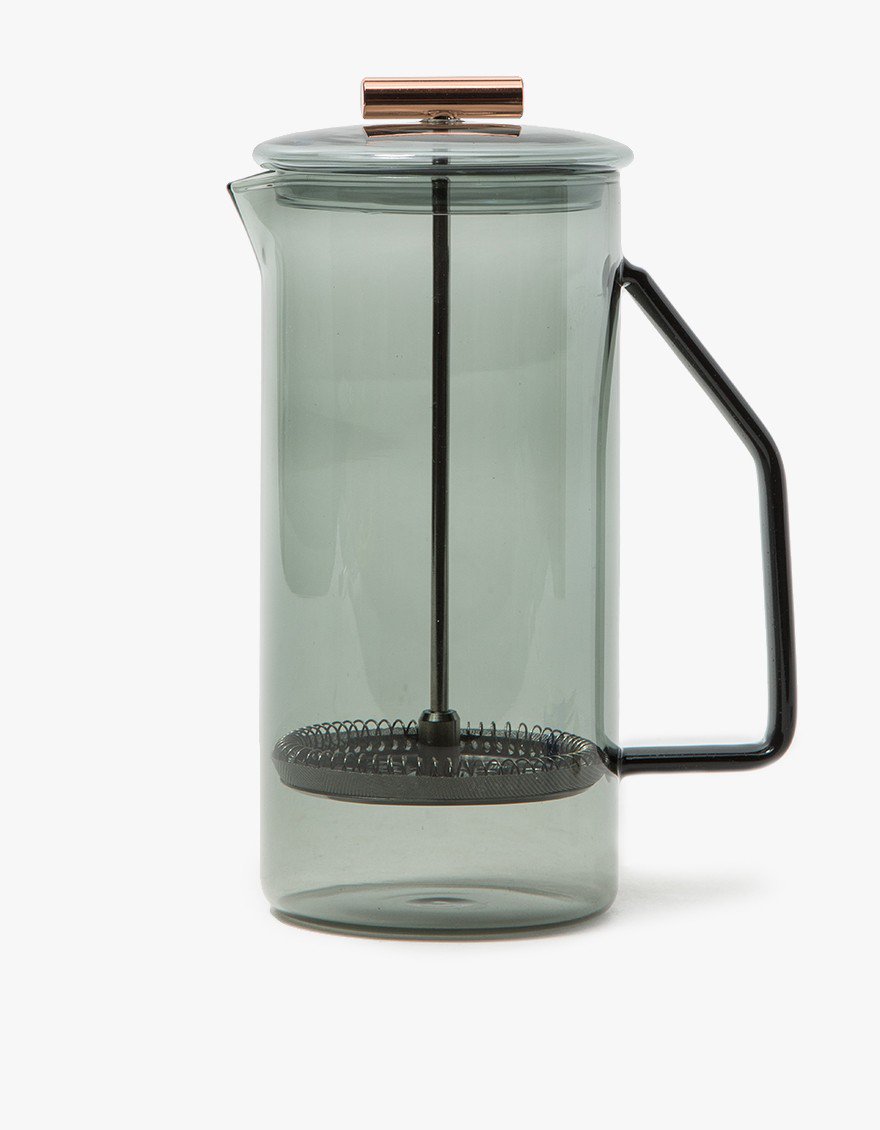 Very Goods | 850mL Glass French Press in Grey