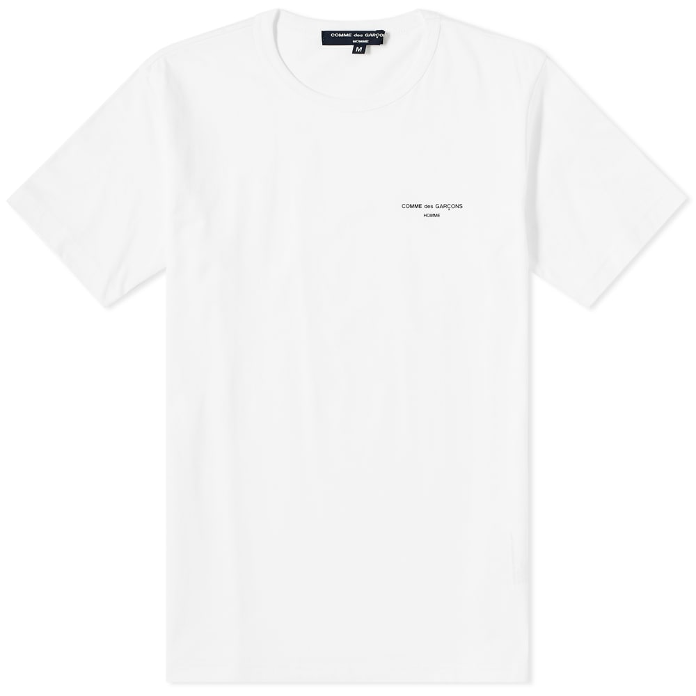 cdg homme logo tee