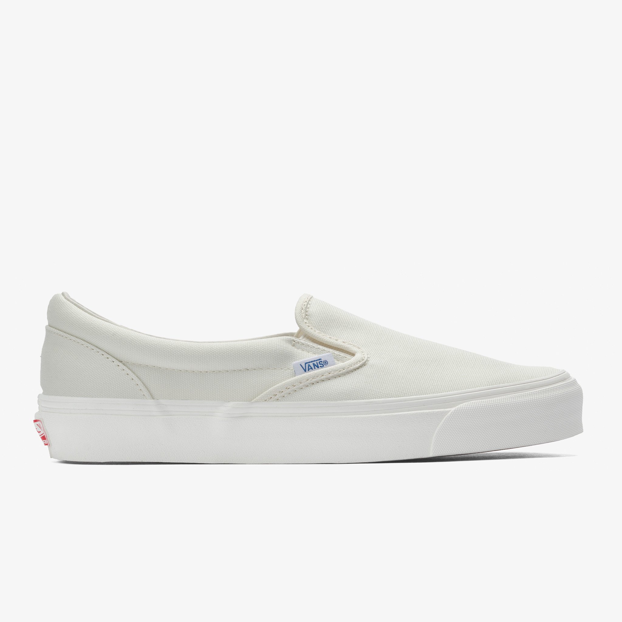 vans vault white slip on