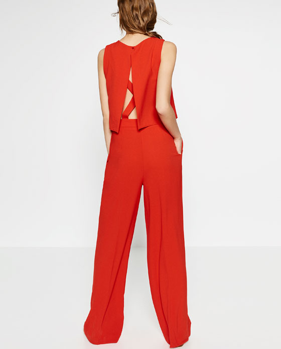 crepe jumpsuit zara