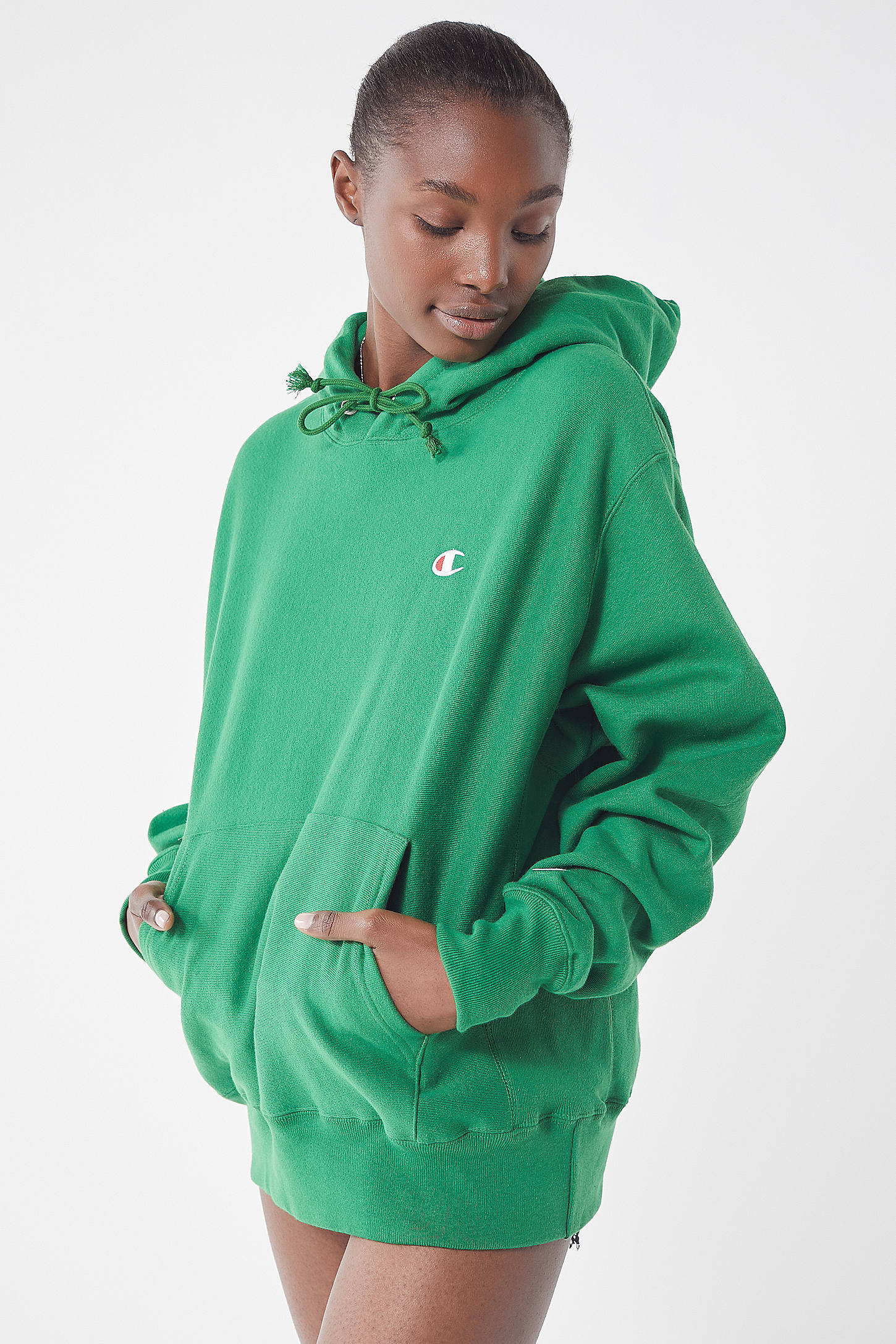 urban outfitters green champion hoodie