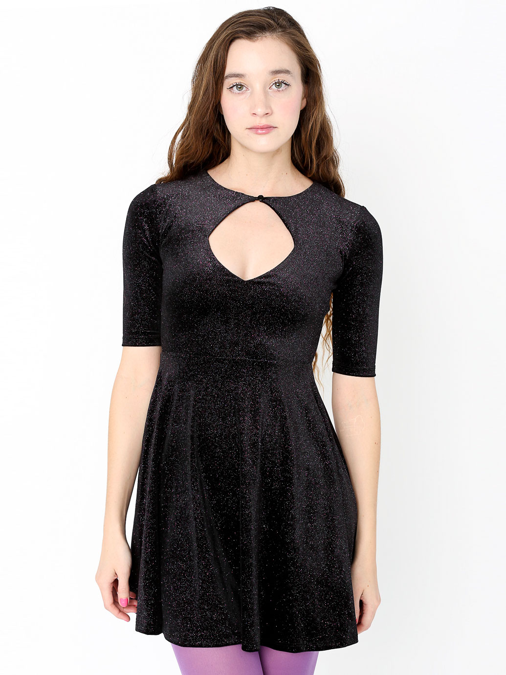 velvet keyhole dress