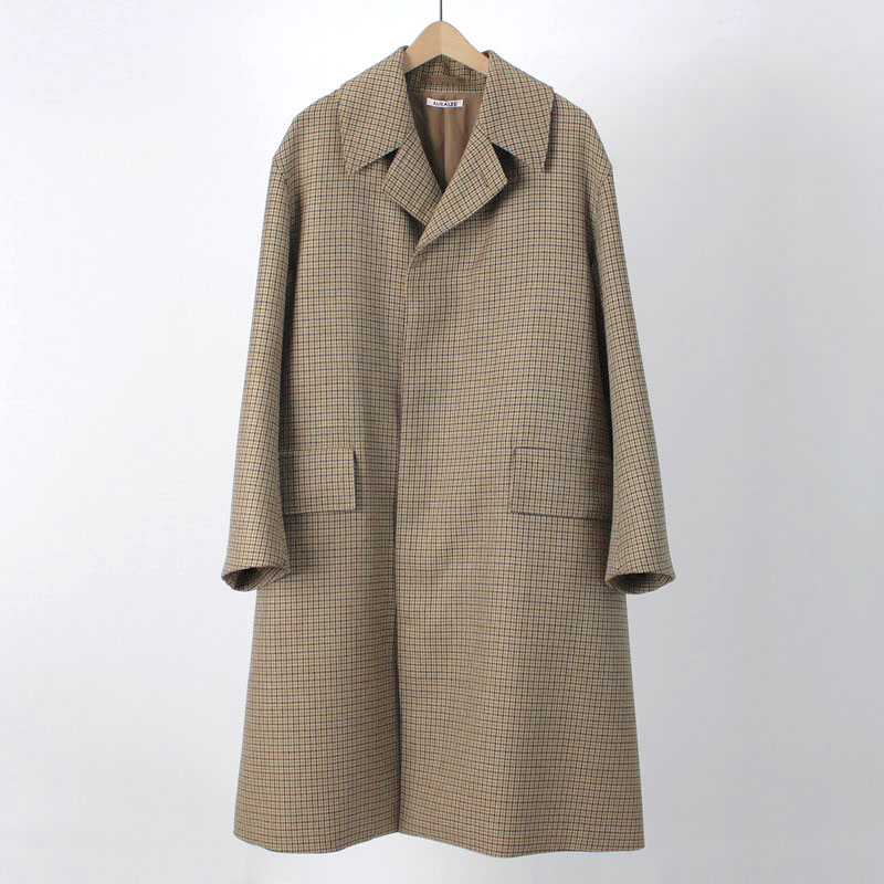AURALEE DOUBLE FACE CHECK LONG COAT | www.tspea.org