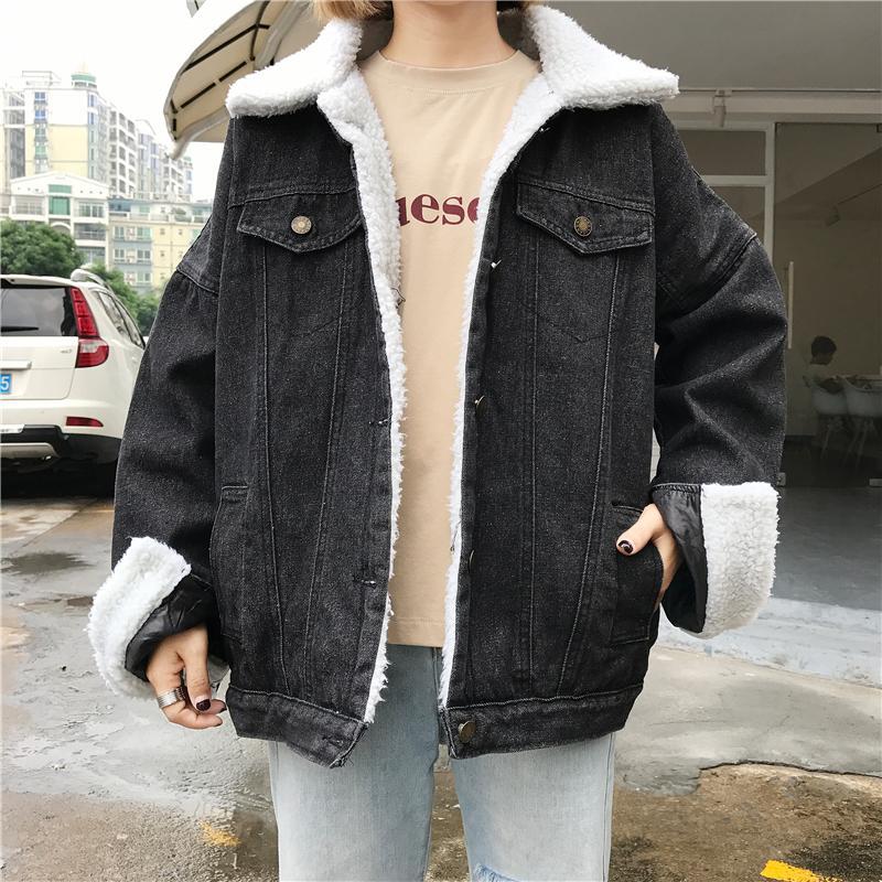 jean fluffy jacket
