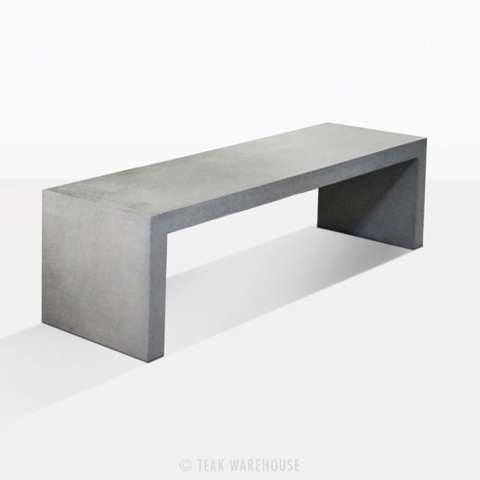Very Goods Raw Modern Lightweight Concrete Bench Outdoor