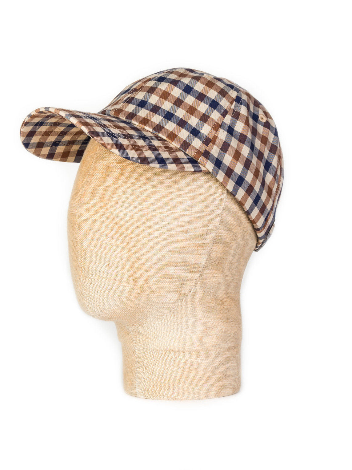 Very Goods Aquascutum Abbott Club Check Cap Brown for Sale Xile