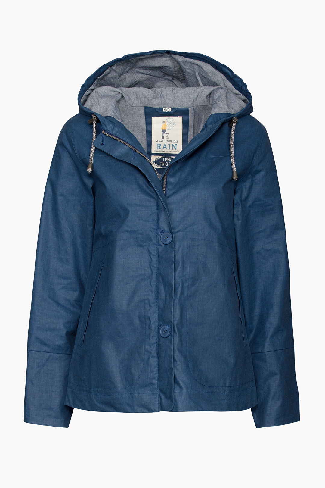 Very Goods | Sailaway, Waterproof A-line linen coat jacket - Seasalt