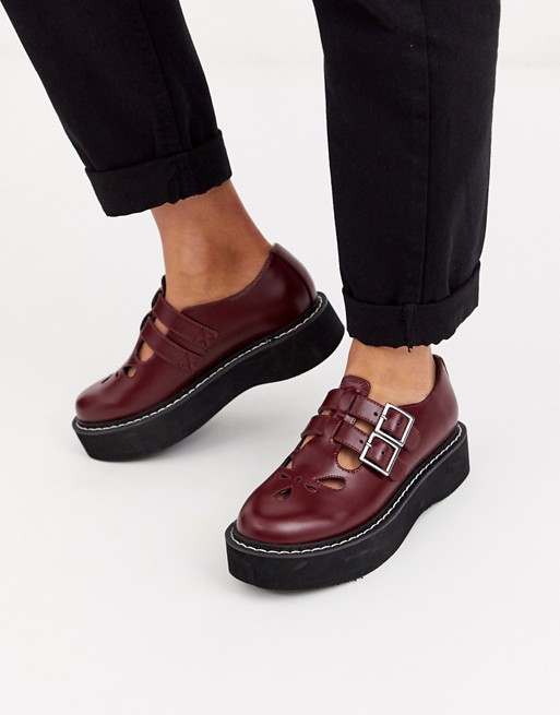 burgundy mary janes