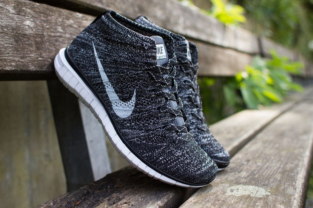 nike free flyknit chukka dark grey