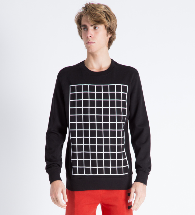 Black grid sweater sale